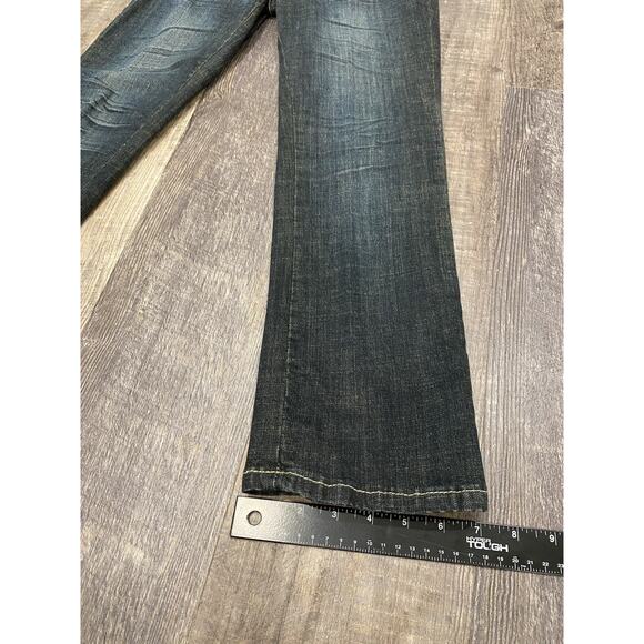 Hydraulic Jeans Womens Sz 7/8 Lowrise Straight Ankle Stretch Denim Whiskers Y2K - Picture 13 of 16